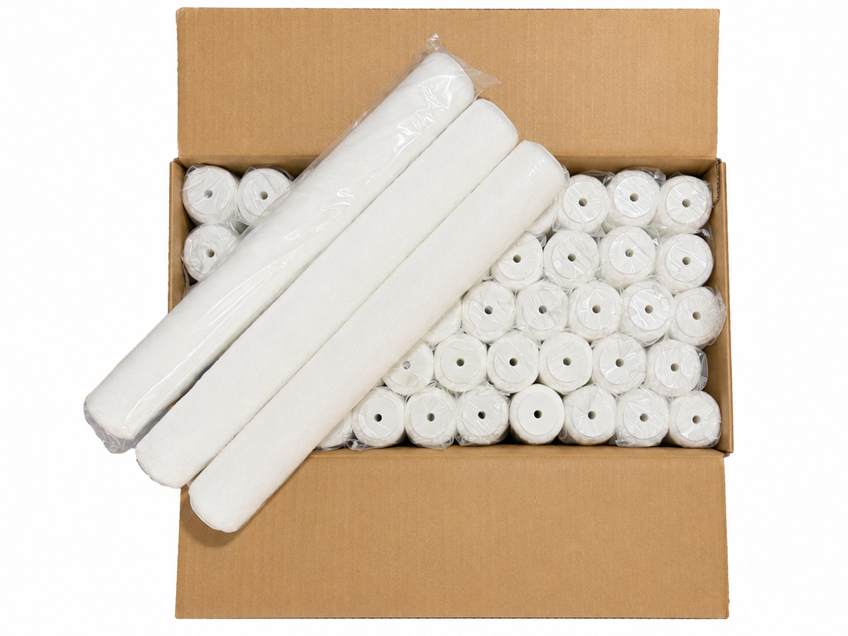 18” Epoxy 3/8" nap Roller Cover Woven Polyester Lint Free (With Built in Endcaps)